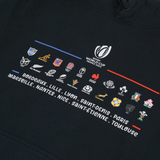 A Rugby World Cup 23 '20 Unions Stacked' Hoodie by Sportfolio, with many different symbols on it.