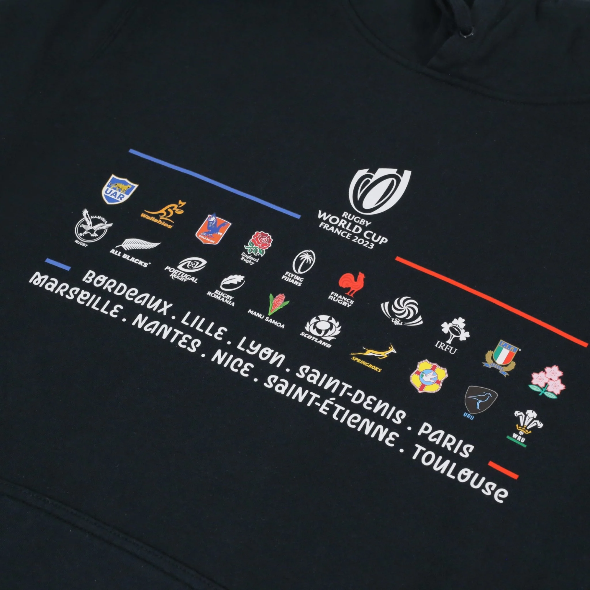 Rugby World Cup 23 '20 Unions Stacked' Hoodie - Navy