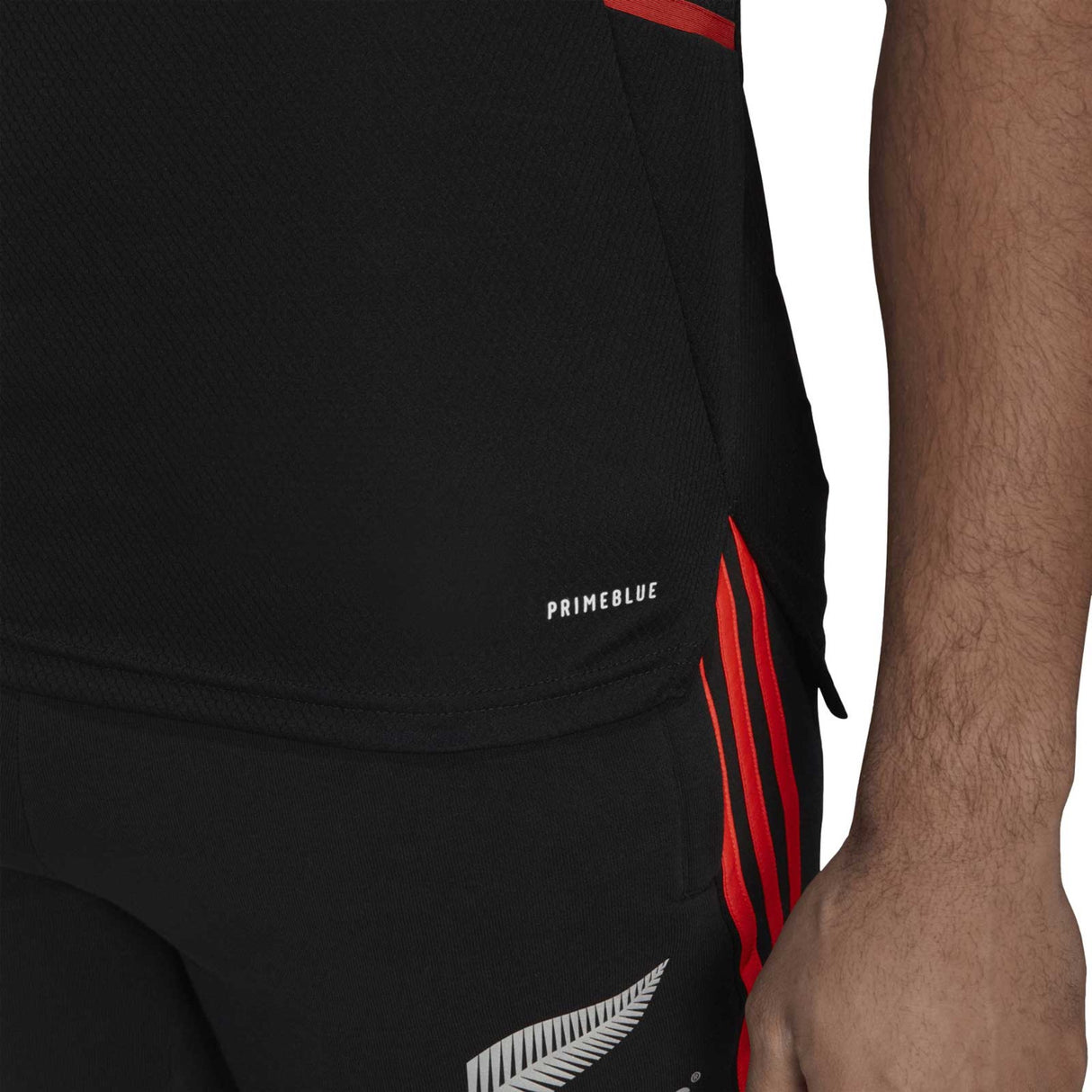 lower details All Blacks Rugby Black Singlet from adidas