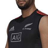 details of All Blacks Rugby Black Singlet from adidas