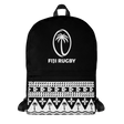 A Fiji Rugby Backpack with a palm tree on it.