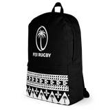 A Fiji Rugby Backpack with a palm tree on it.