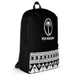 A Fiji Rugby Backpack with a palm tree on it.