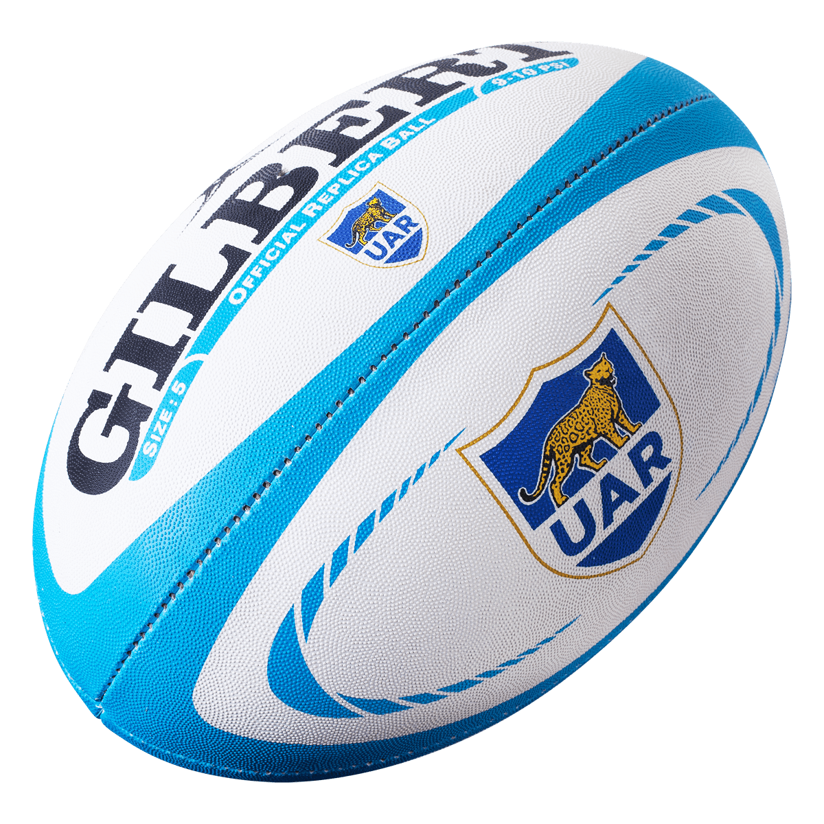 Gilbert Argentina Replica Rugby Ball Blue And White With UAR Logo