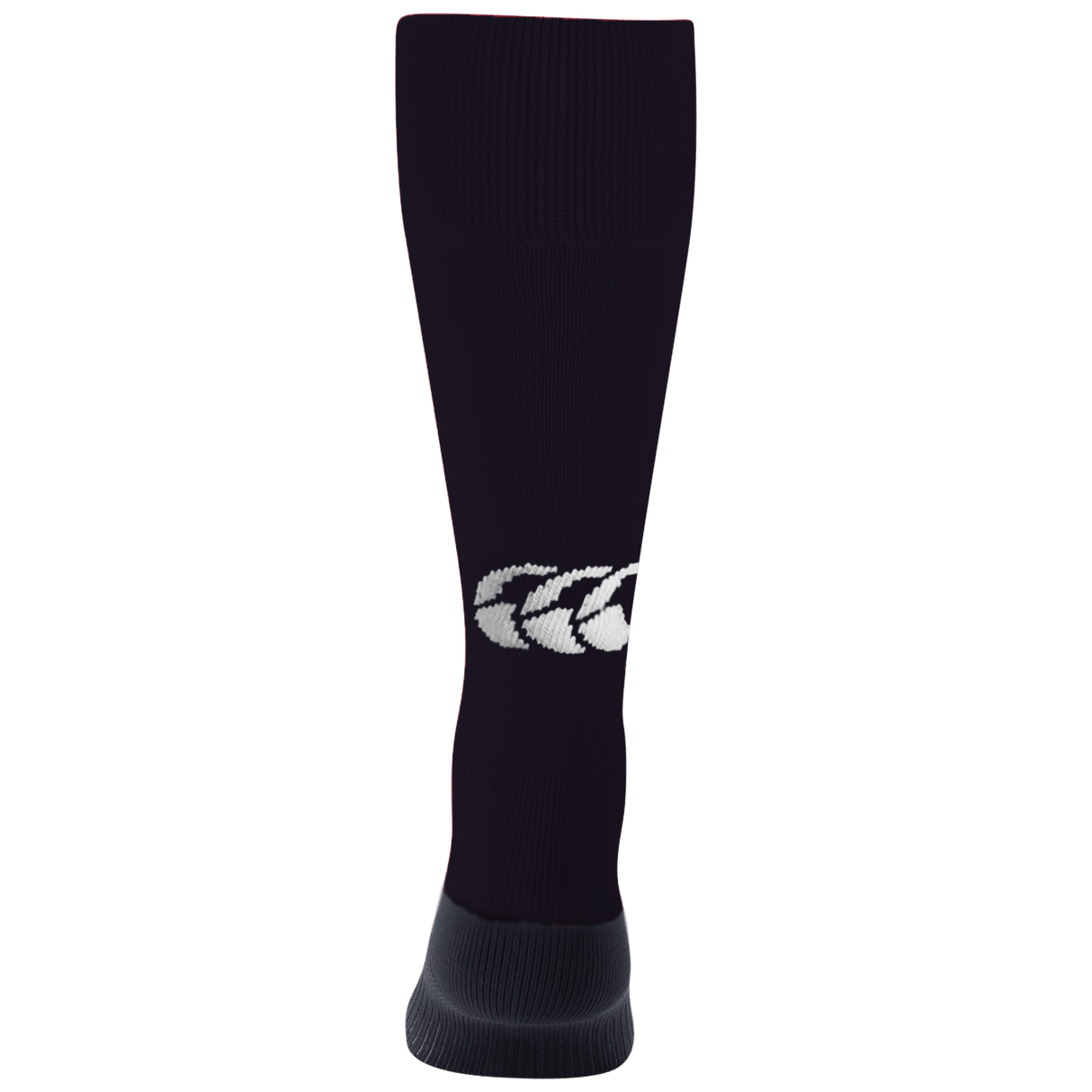 A pair of Raleigh Rugby Club Canterbury Black Team Rugby Socks with white lettering.