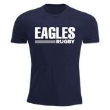 A USA Rugby Eagles navy t-shirt with the words Eagles Rugby on it.