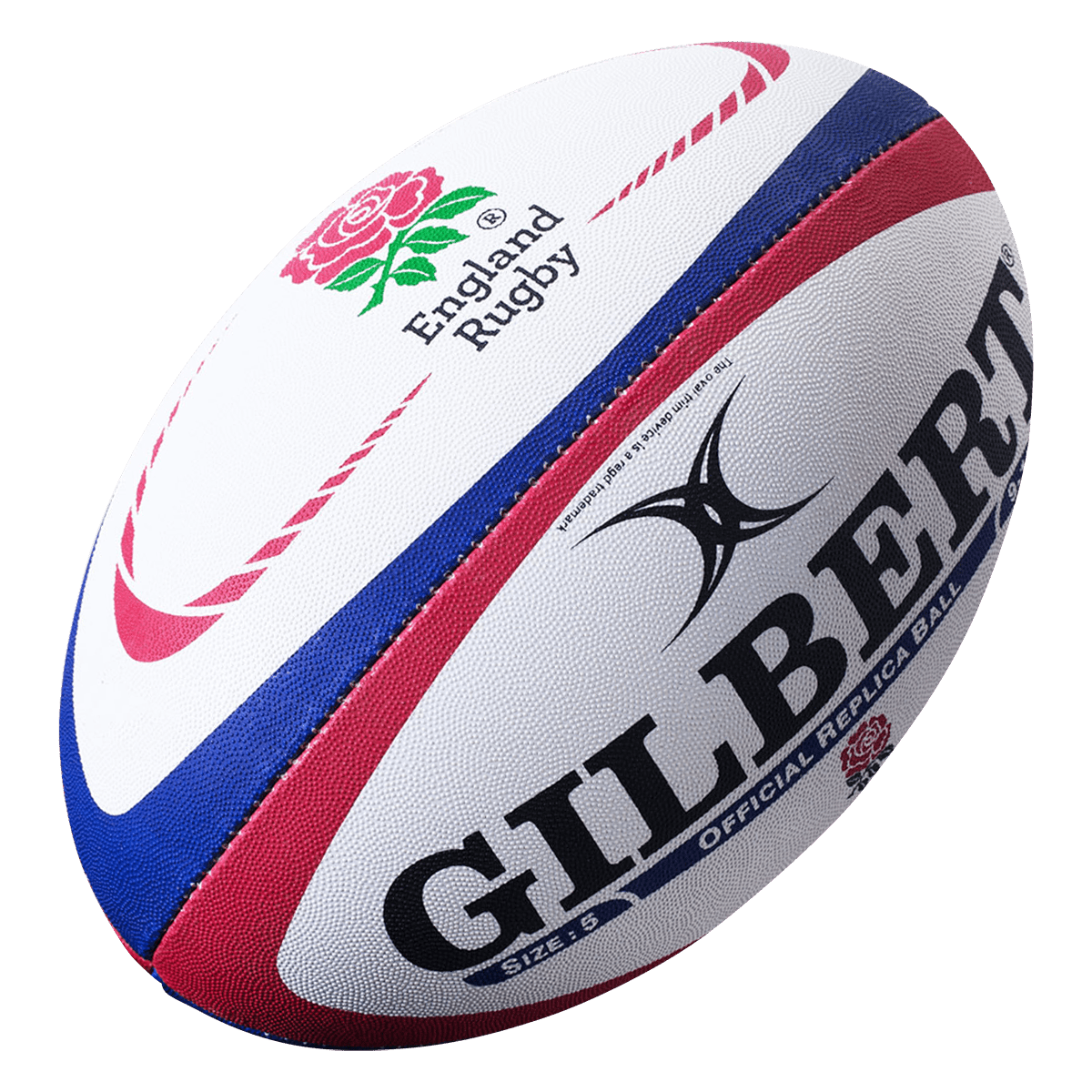 View of Larger England Rose Logo on Gilbert Replica Rugby Ball