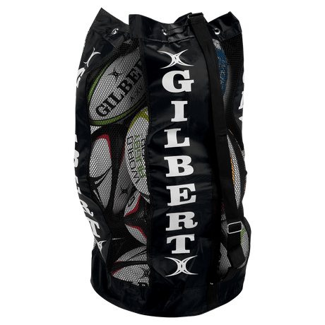 Gilbert Large Black Sturdy Ball Mesh & border Bag with heavy duty shoulder strap