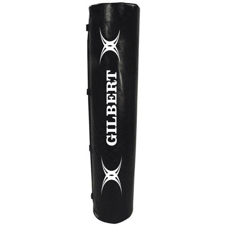 a Gilbert Club Black Round Rugby Goal Post Pad on a white background.