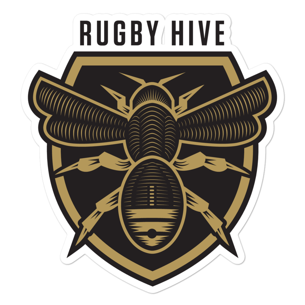 The Rugby Hive Sticker is the logo for Rugby Hive.