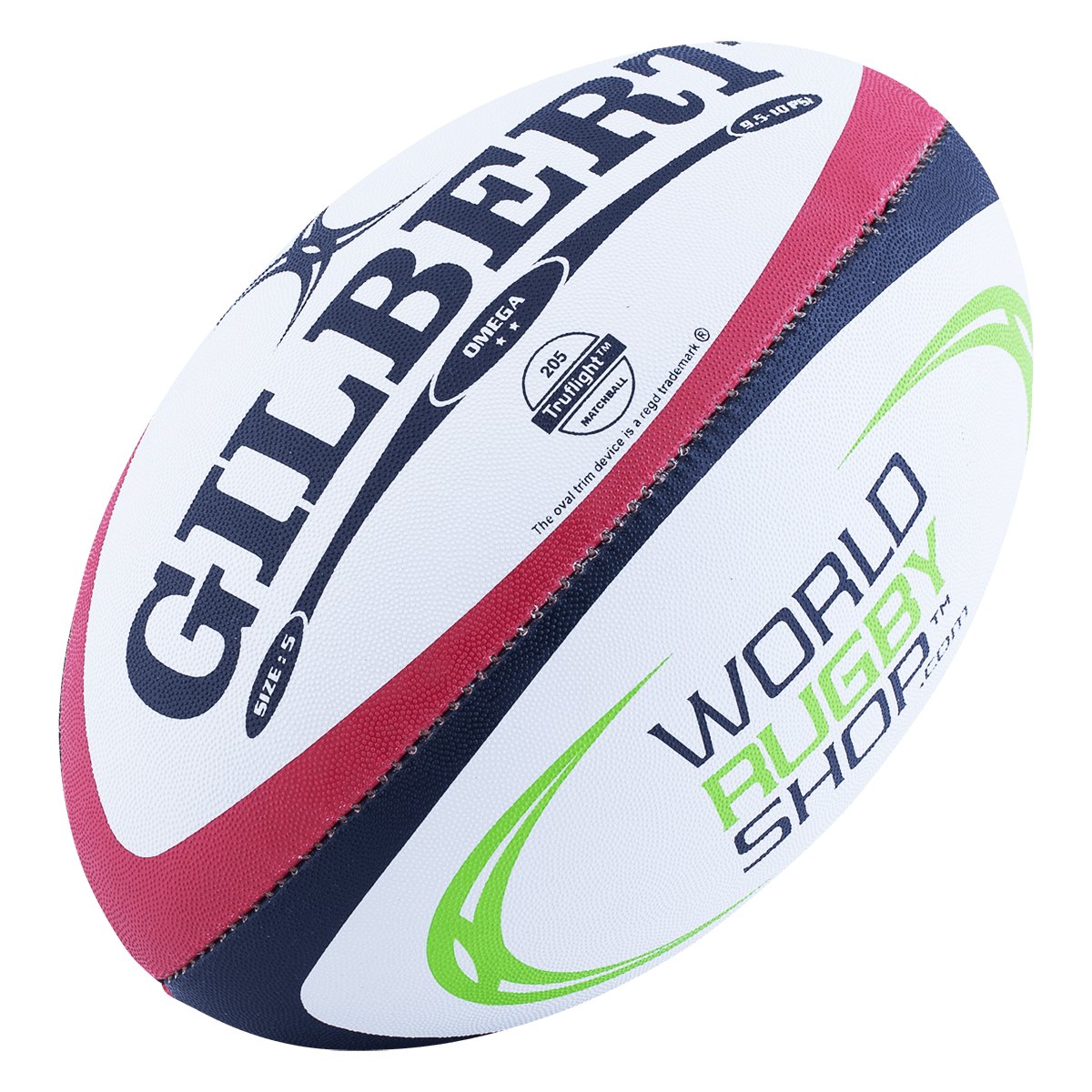 A Gilbert WRS Rec rugby ball kit on a green background.