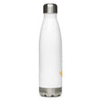 A Wallabies Stainless Steel Water Bottle by PF LIC in white with a silver cap.