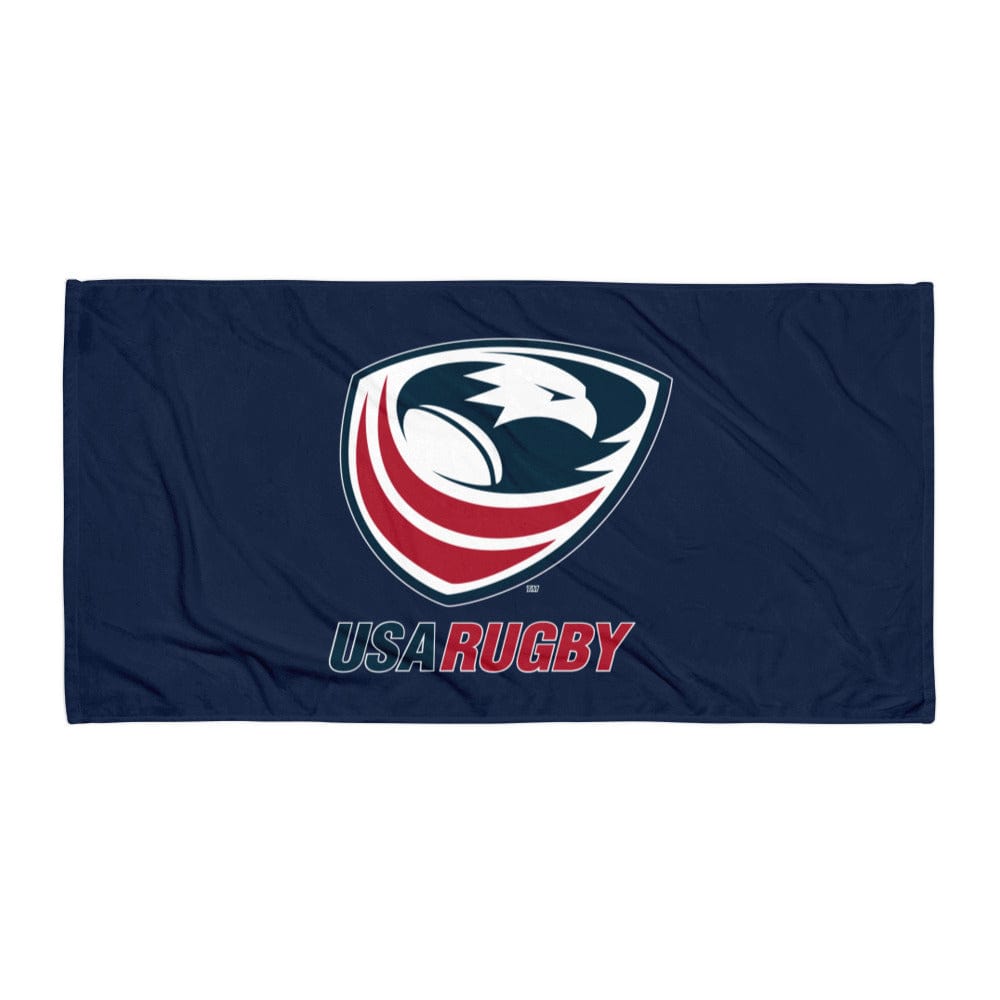 a USA Rugby towel with an eagle on it.