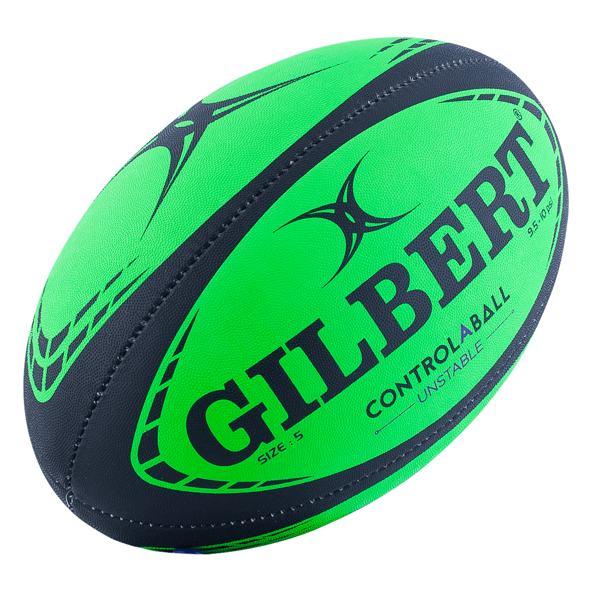 Close up of Unstable Gilbert Rugby Ball