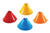 Red Yellow Orange and Blue Disc Cones